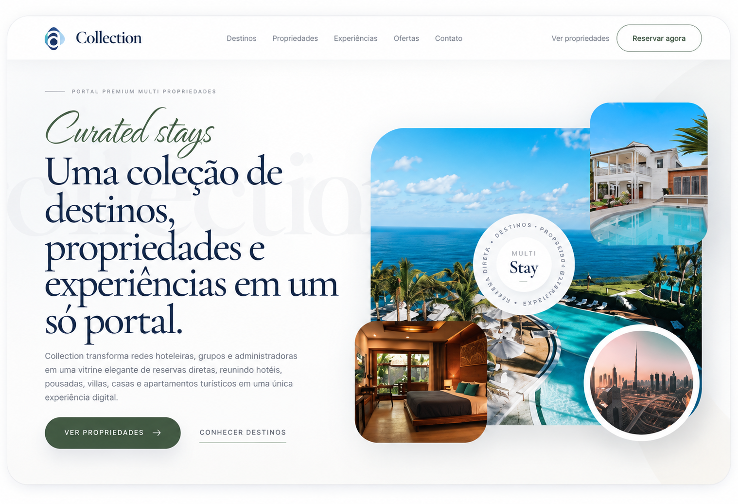 Website hoteleiro Artaxnet moderno para hotéis, pousadas, hostels, anfitriões e aluguel por temporada